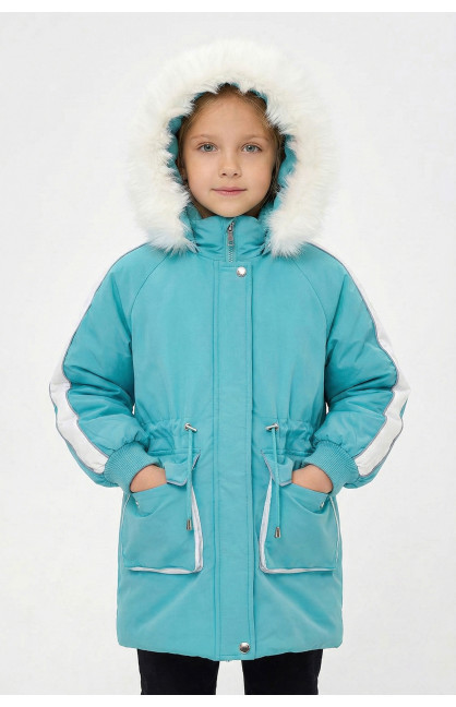 Куртка детская зимняя бирюзового цвета 2022-5 209538C Куртка детская зимняя бирюзового цвета 2022-5 209538C