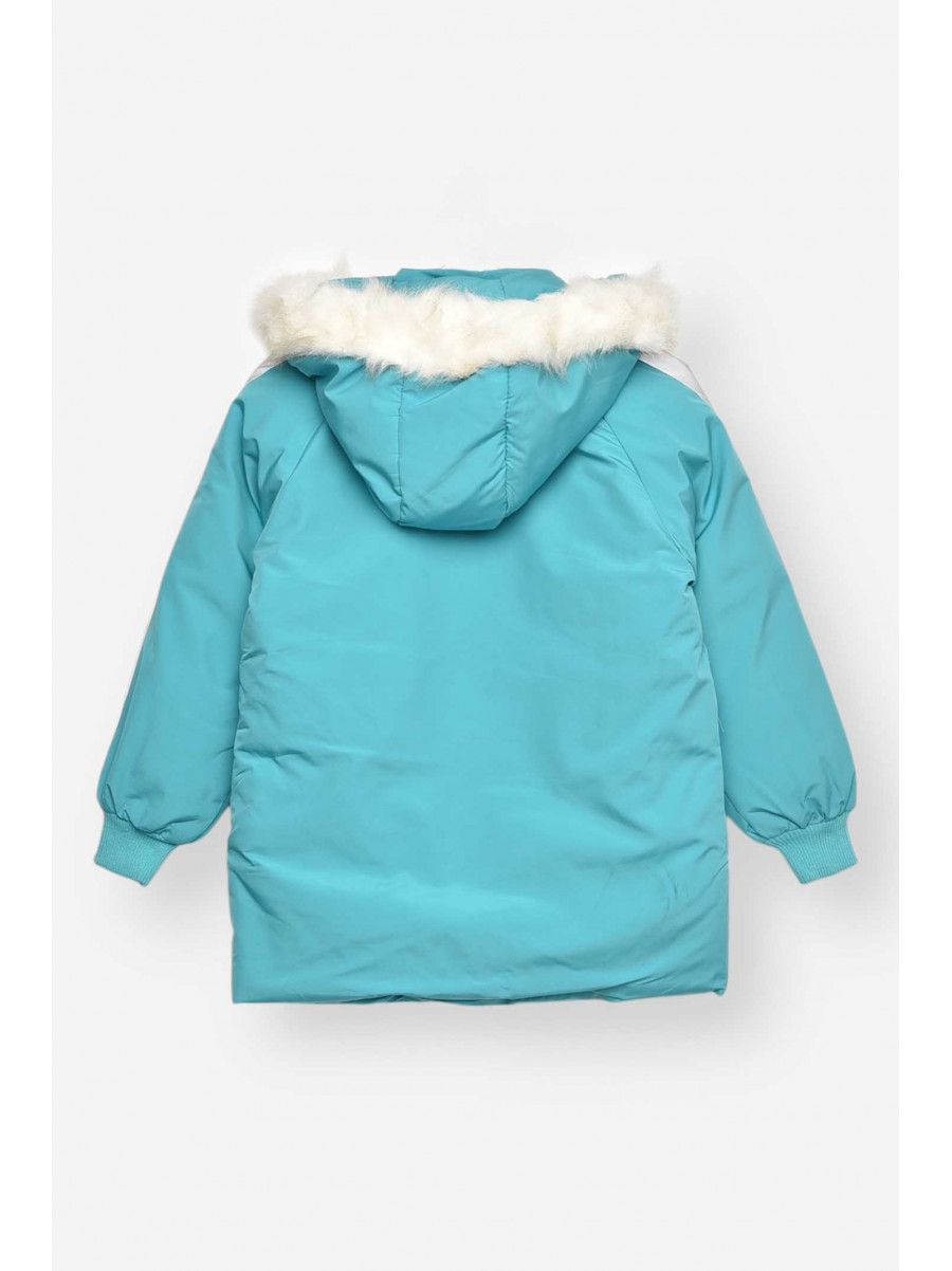 Куртка детская зимняя бирюзового цвета 2022-5 209538C
