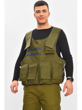Розвантажувальний жилет однотонний кольору хакі 209541C