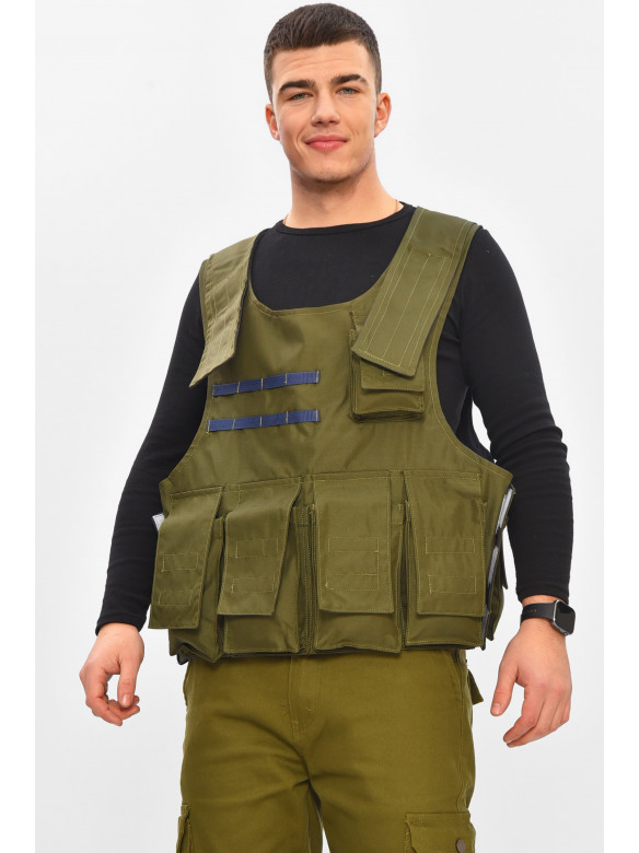 Разгрузочный жилет однотонный цвета хаки 209541C