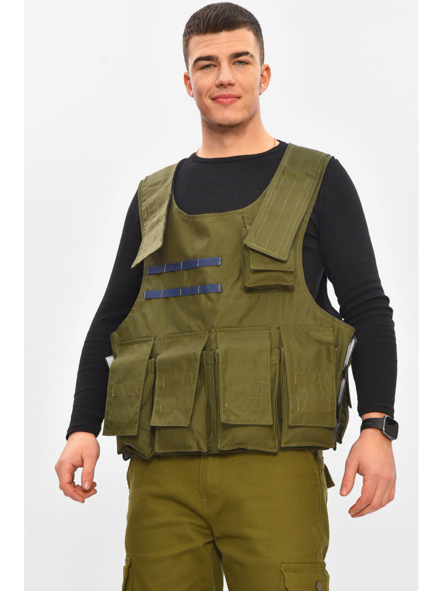 Разгрузочный жилет однотонный цвета хаки 209541C