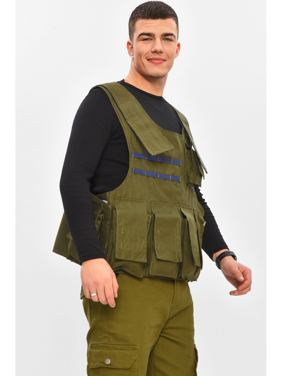 Разгрузочный жилет однотонный цвета хаки 209541C