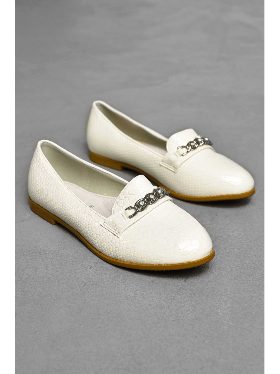Балетки для дівчинки білого кольору 207-1 209542C