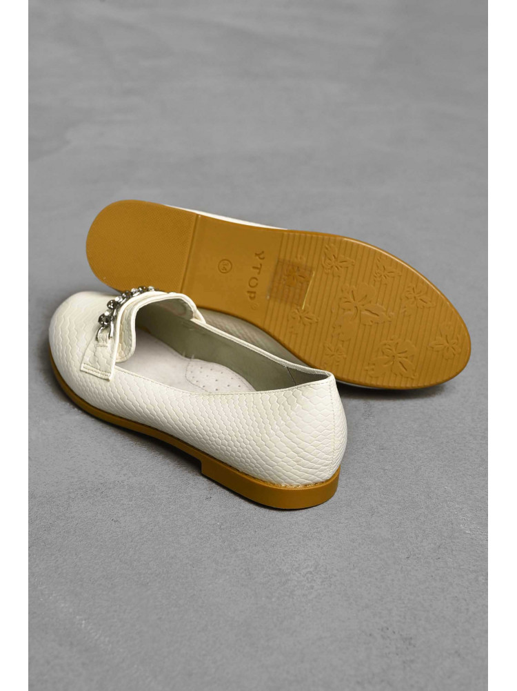 Балетки для дівчинки білого кольору 207-1 209542C