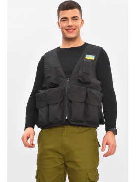Розвантажувальний жилет однотонний чорного кольору 209543C