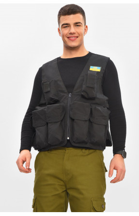 Разгрузочный жилет однотонный черного цвета 209543C