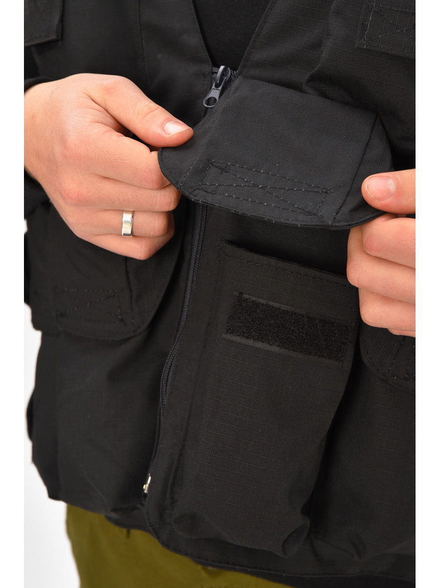 Разгрузочный жилет однотонный черного цвета 209543C