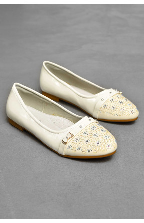 Балетки для дівчинки білого кольору 201-7 209544C