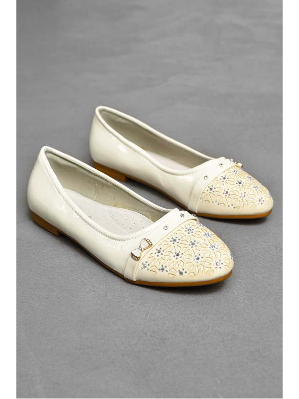 Балетки для дівчинки білого кольору 201-7 209544C
