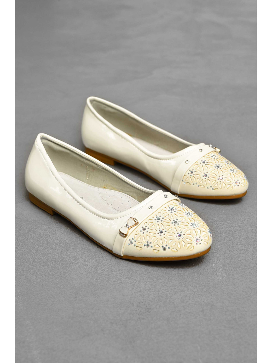 Балетки для дівчинки білого кольору 201-7 209544C