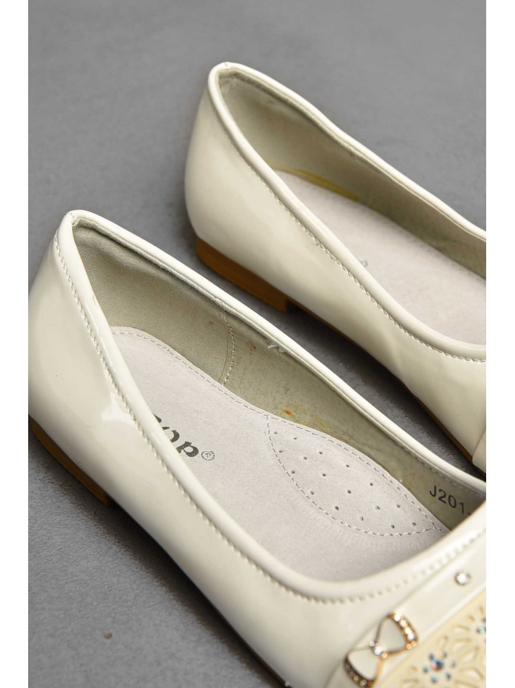 Балетки для дівчинки білого кольору 201-7 209544C