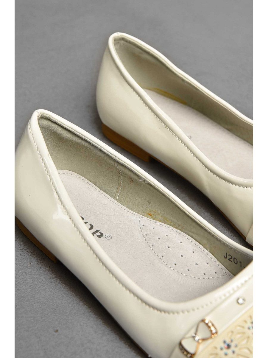 Балетки для дівчинки білого кольору 201-7 209544C