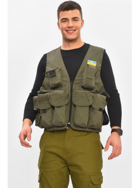 Розвантажувальний жилет однотонний кольору хакі 209546C