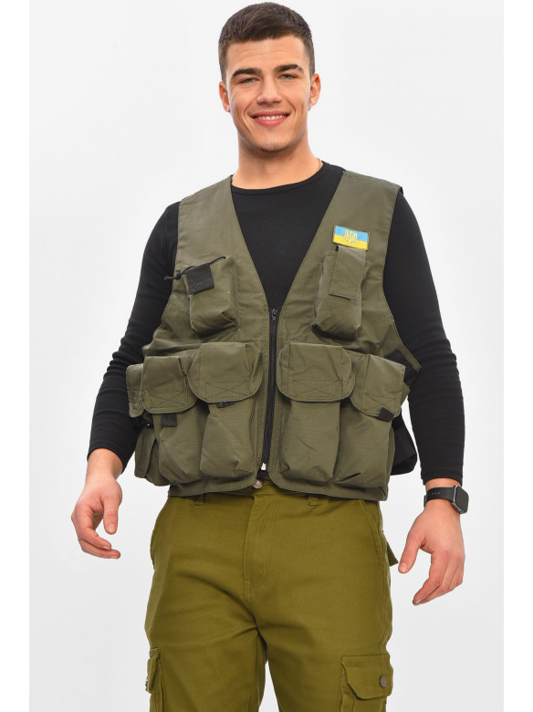 Разгрузочный жилет однотонный цвета хаки 209546C