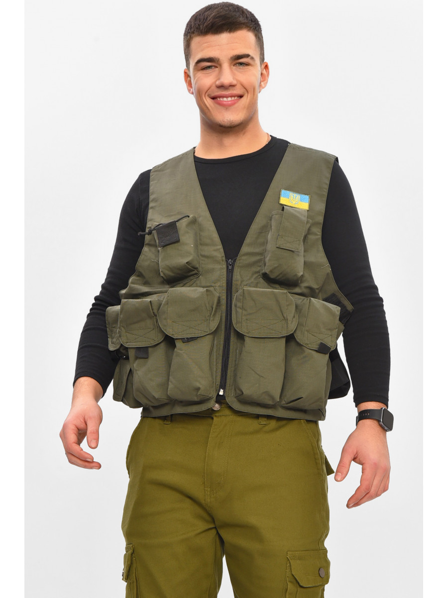 Разгрузочный жилет однотонный цвета хаки 209546C
