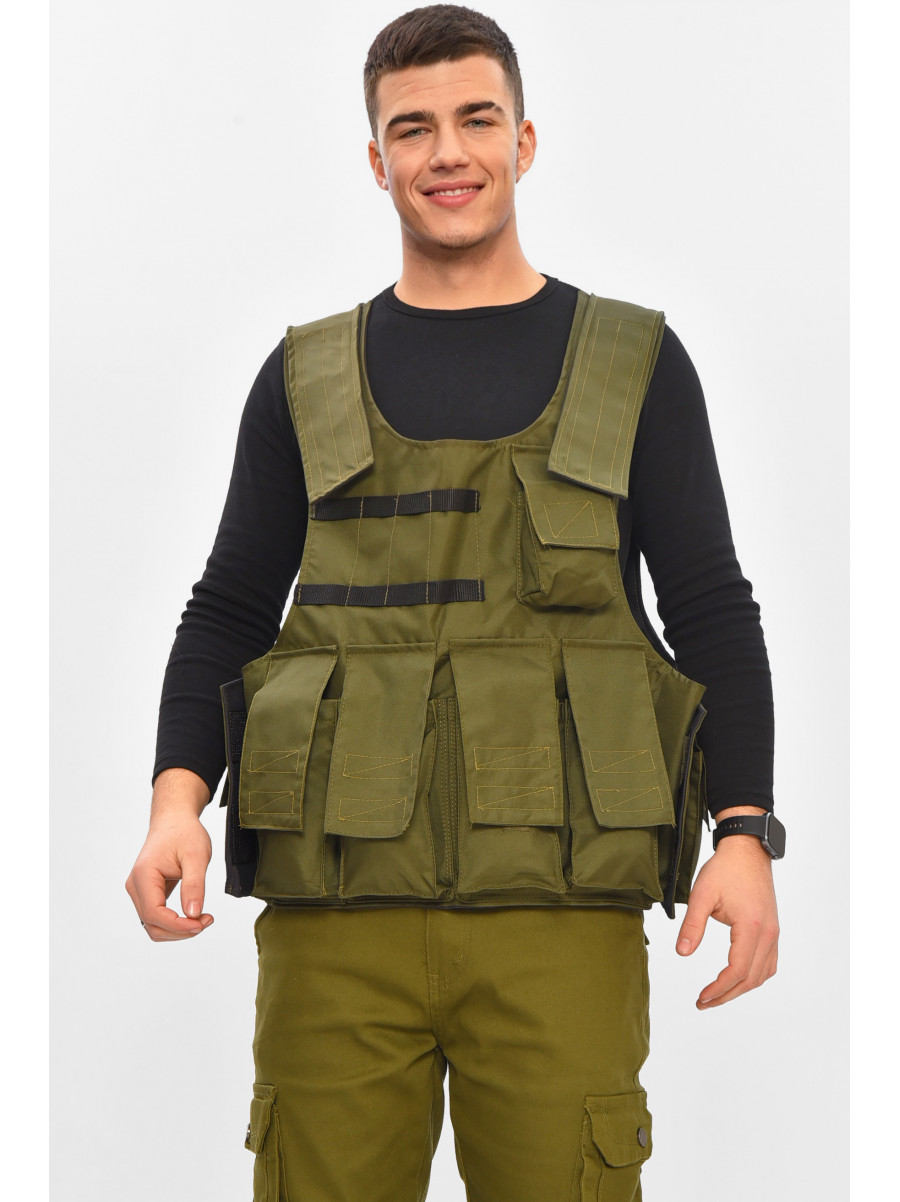 Разгрузочный жилет однотонный цвета хаки 209547C