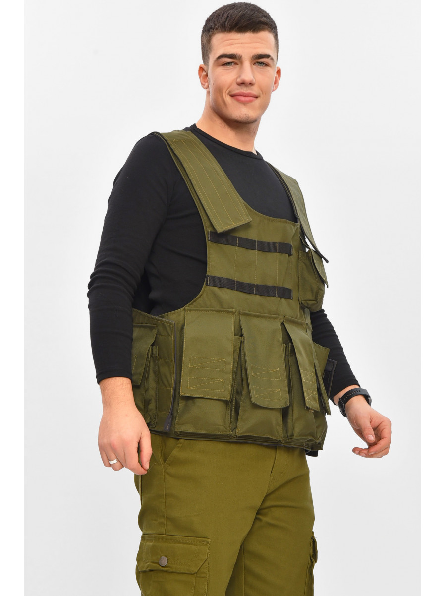 Разгрузочный жилет однотонный цвета хаки 209547C