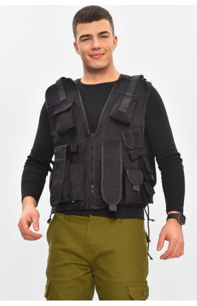 Разгрузочный жилет однотонный черного цвета 209548C