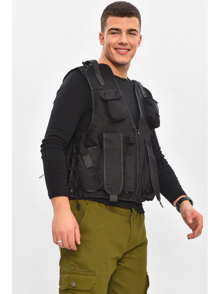 Разгрузочный жилет однотонный черного цвета 209548C