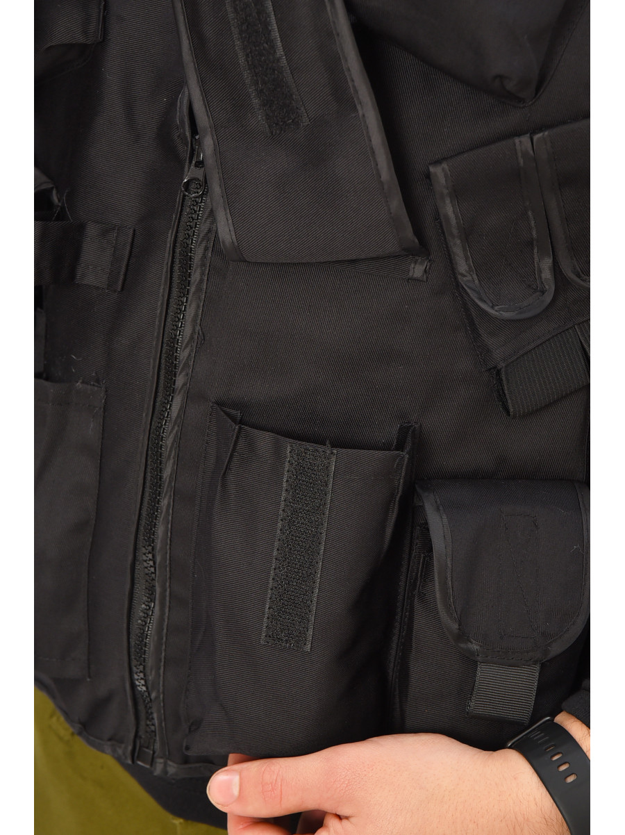 Разгрузочный жилет однотонный черного цвета 209548C