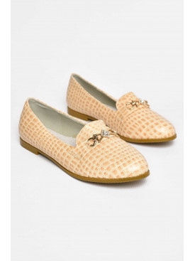 Балетки для девочки бежевого цвета 205-8 209550C