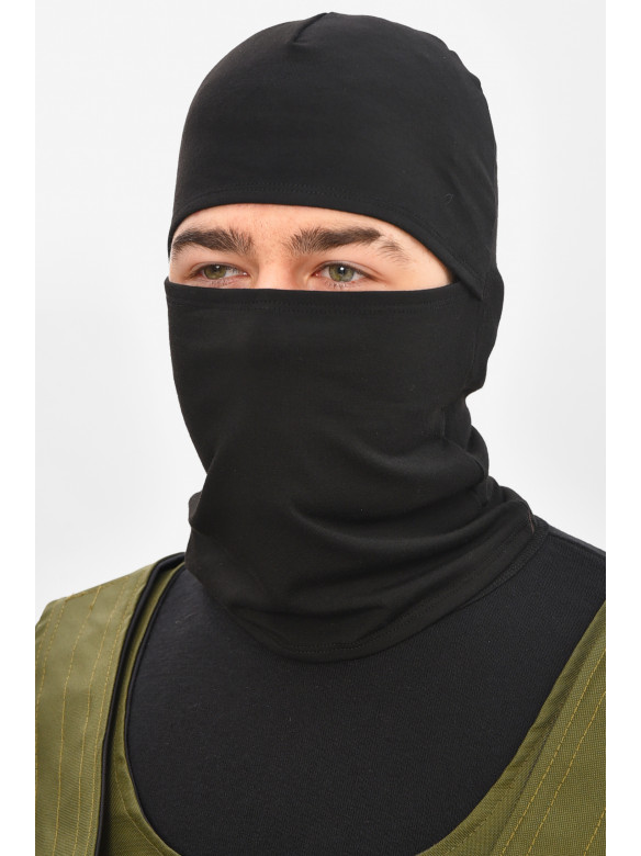 Балаклава чоловіча однотонна чорного кольору 209557C