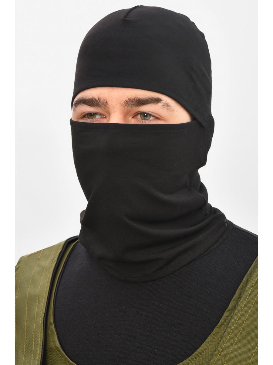 Балаклава чоловіча однотонна чорного кольору 209557C