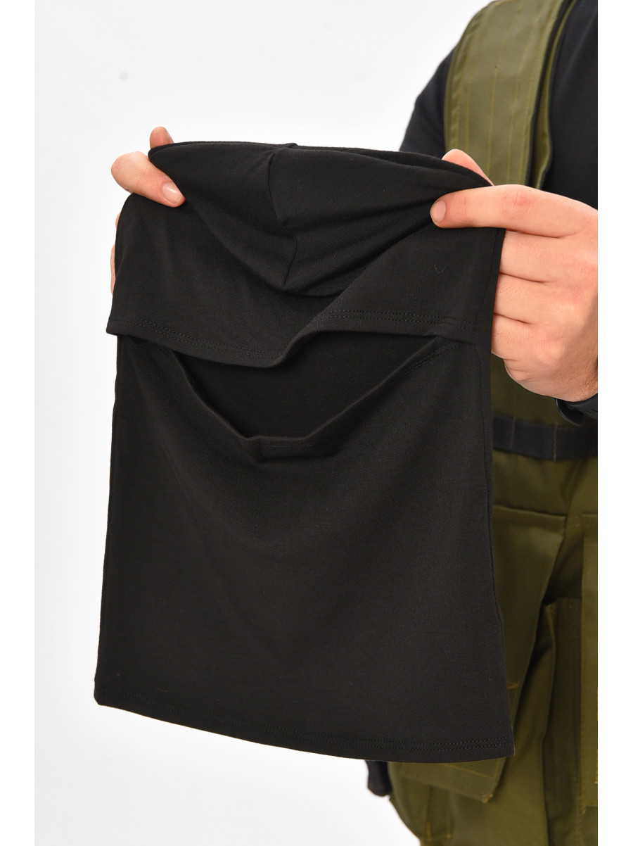 Балаклава чоловіча однотонна чорного кольору 209557C