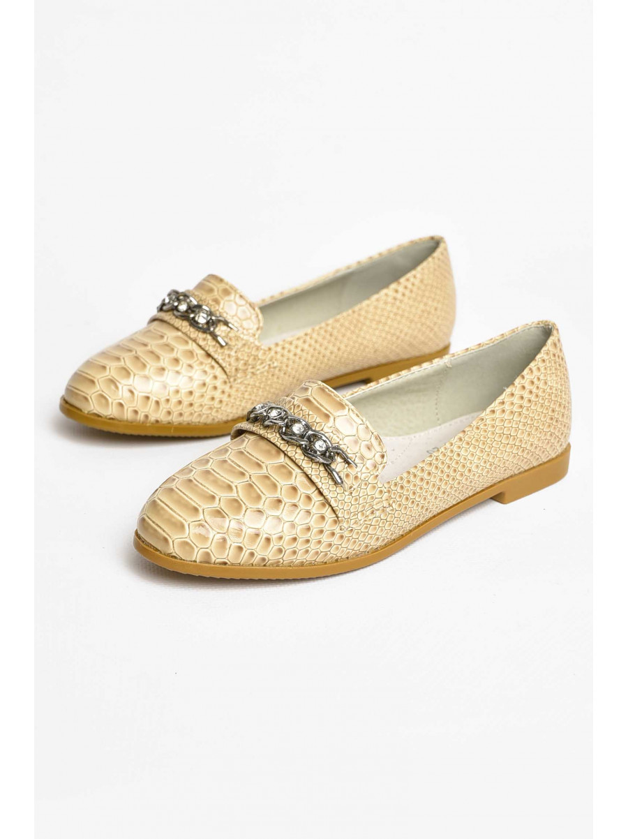 Балетки для дівчинки бежевого кольору 207-26 209558C