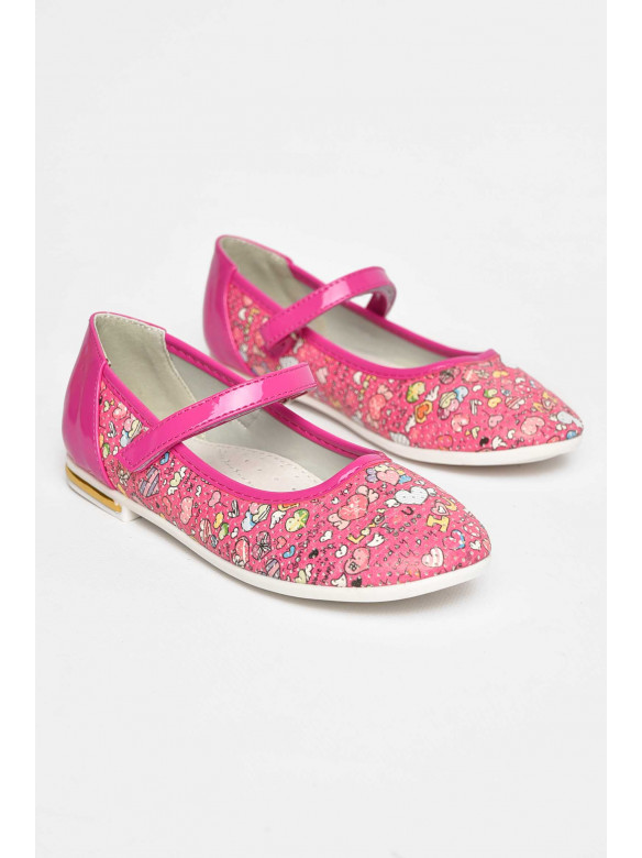 Балетки дитячі для дівчинки рожевого кольору 127-5 209560C
