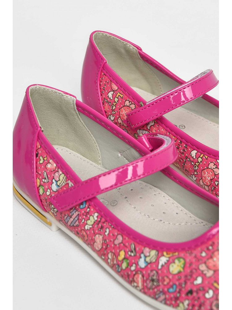 Балетки дитячі для дівчинки рожевого кольору 127-5 209560C