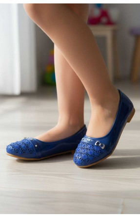 Балетки для девочки синего цвета 201-7 209562C