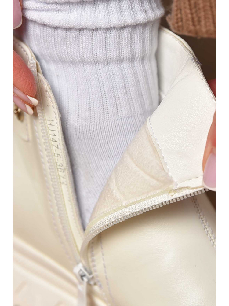 Черевики жіночі демісезонні білого кольору 147-5 209563C