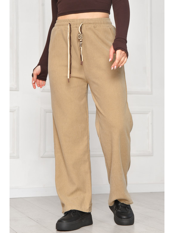 Штани жіночі напівбатальні бежевого кольору 9662-1 209564C