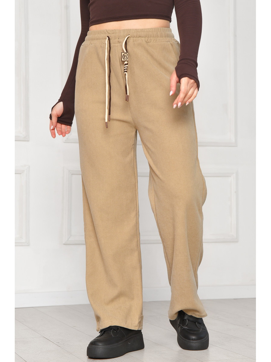 Штани жіночі напівбатальні бежевого кольору 9662-1 209564C