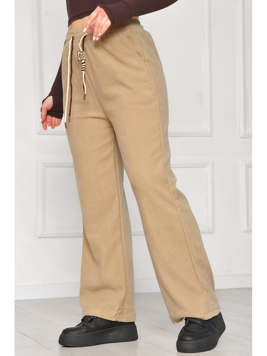 Штани жіночі напівбатальні бежевого кольору 9662-1 209564C