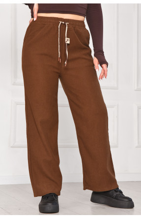 Штани жіночі напівбатальні коричневого кольору 9662-1 209566C