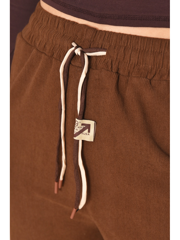 Штани жіночі напівбатальні коричневого кольору 9662-1 209566C