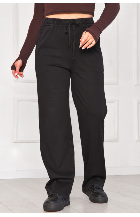 Штани жіночі однотонні чорного кольору 4089-10 209567C