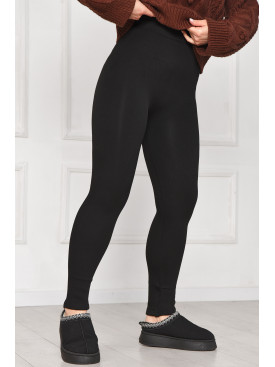 Лосины женские рубчик на меху черного цвета А303F 209574C