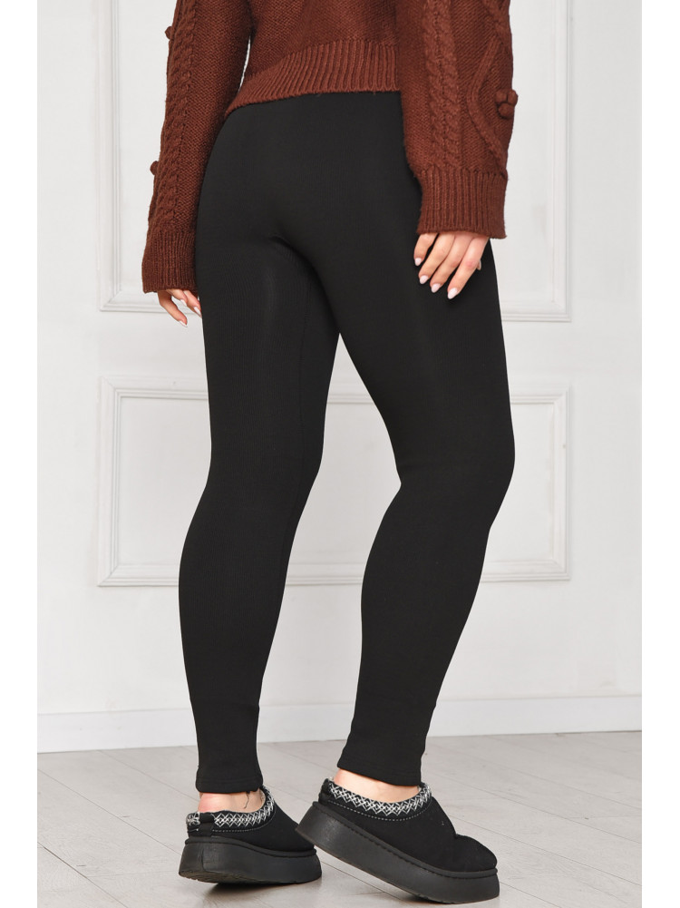 Лосини жіночі рубчик на хутрі чорного кольору А303F 209574C
