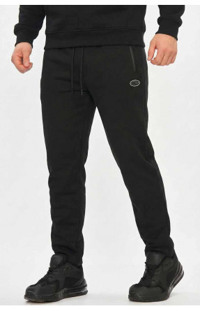 Спортивные штаны мужские на флисе черного цвета А924-13 209576C