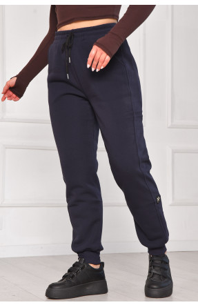 Спортивні жіночі штани на флісі темно-синього кольору 9994 209578C