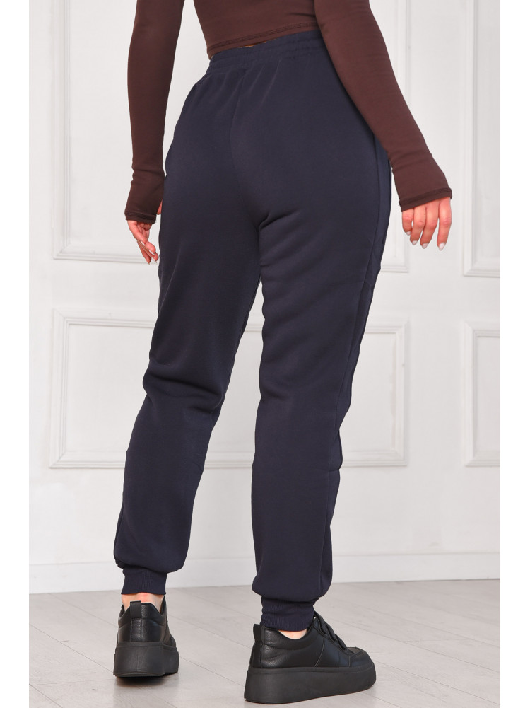 Спортивні жіночі штани на флісі темно-синього кольору 9994 209578C