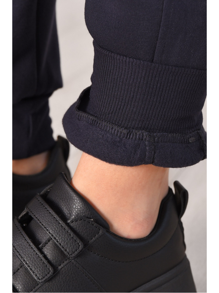 Спортивні жіночі штани на флісі темно-синього кольору 9994 209578C