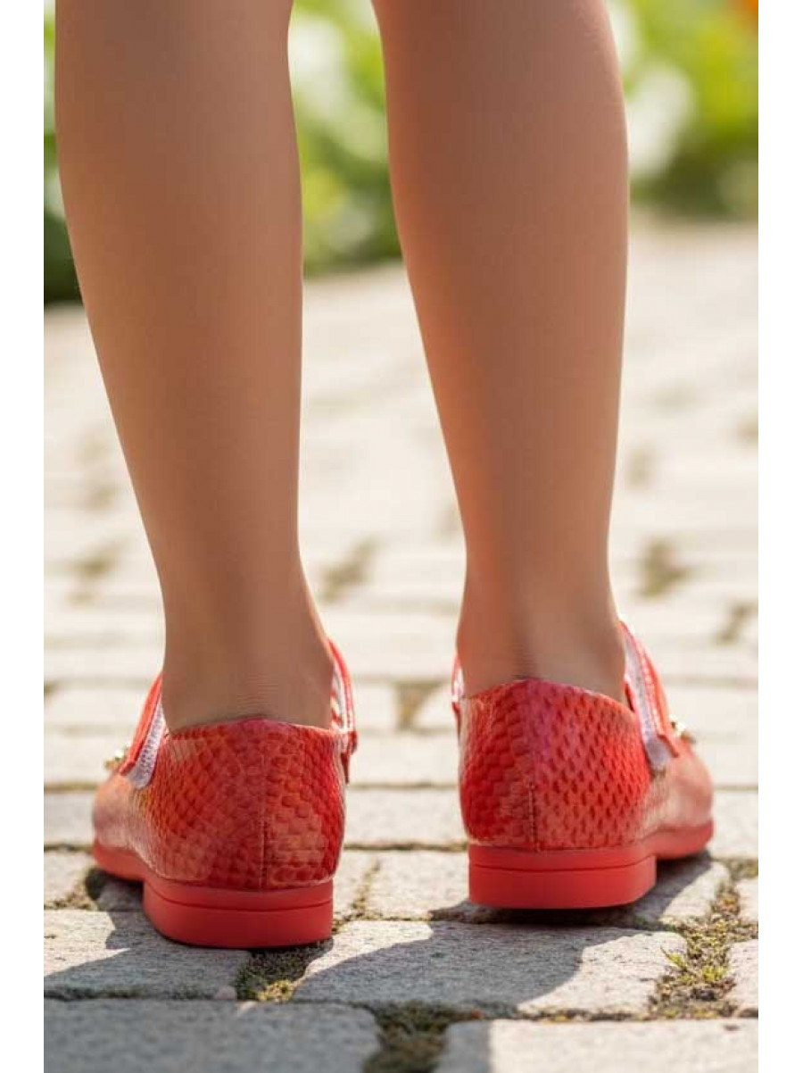 Туфлі для дівчинки коралового кольору 789-16 209588C