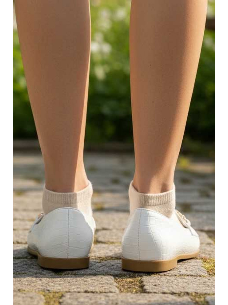 Балетки для дівчинки білого кольору 205-1 209590C