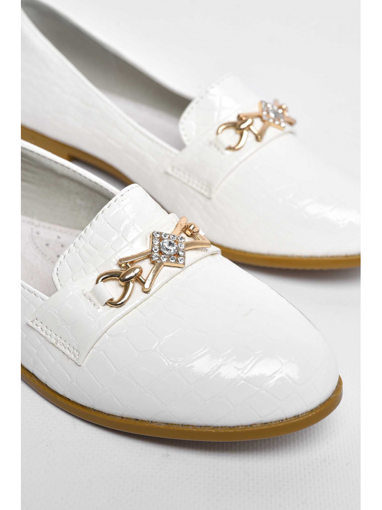Балетки для дівчинки білого кольору 205-1 209590C
