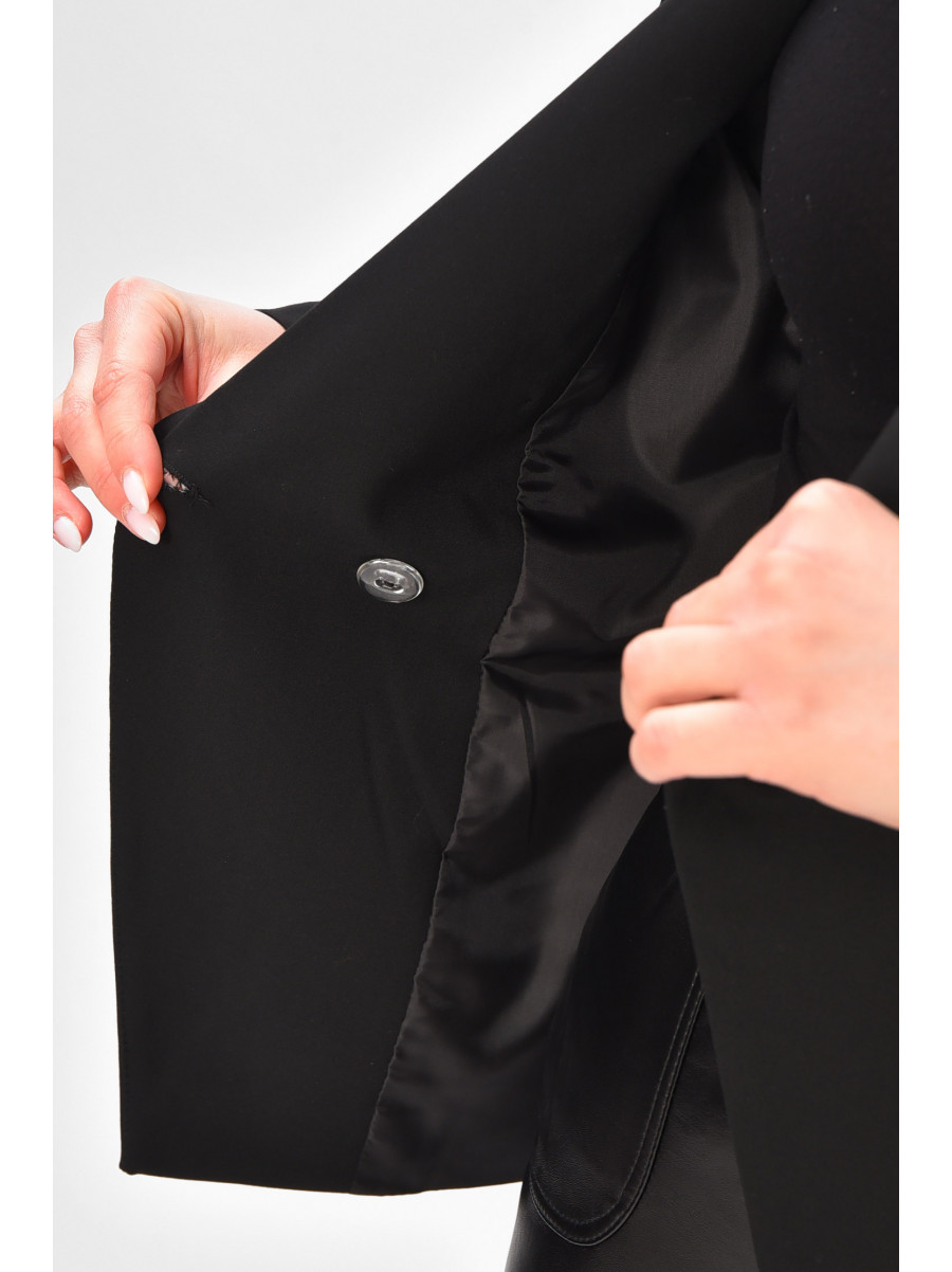 Піджак жіночий однотонний чорного кольору 209593C