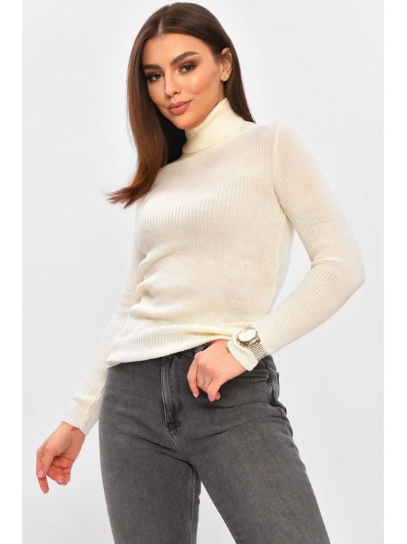 Гольф женский однотонный молочного цвета Уценка 4652 209601C